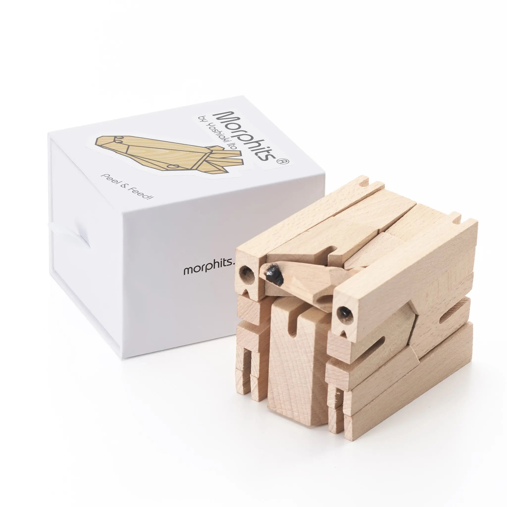 Morphits Giraffe Wooden Puzzle Toy - Creative Twists - Yoshiaki Ito Design