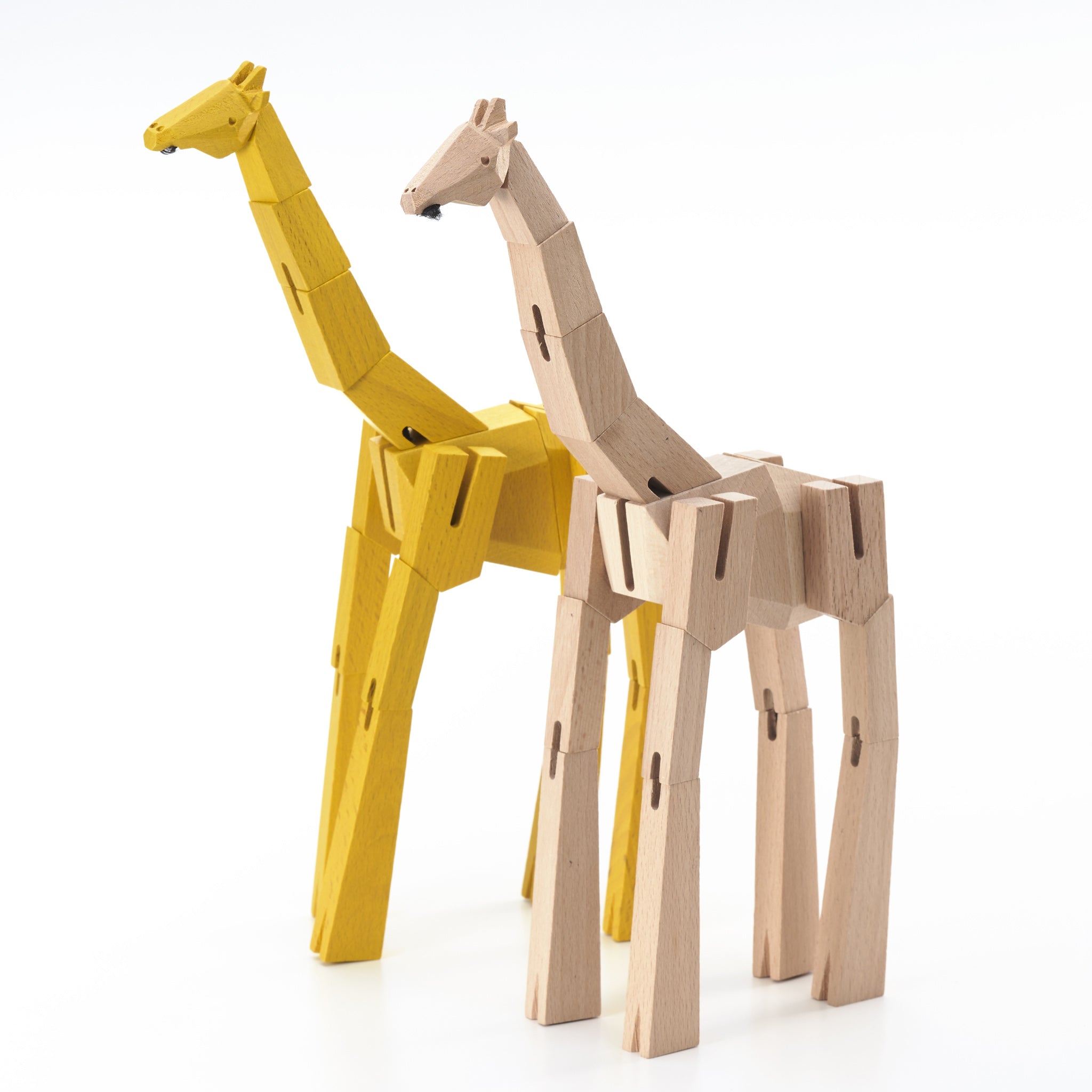 Morphits ® Giraffe Wooden Toy Playset Puzzle Natural and Yellow