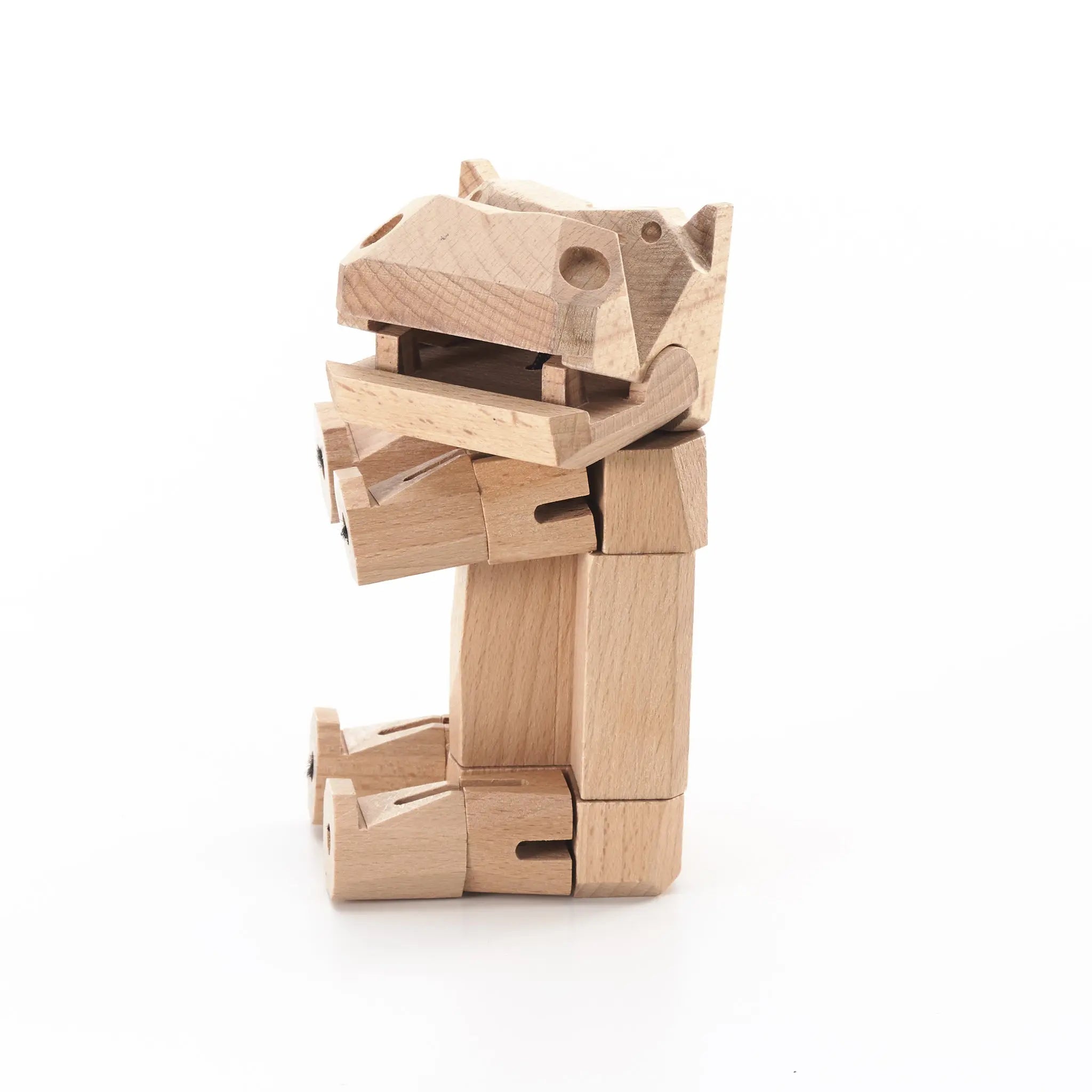 Morphits Hippo Wooden Puzzle Toy - Dive into Creative Fun - Yoshiaki Ito Design