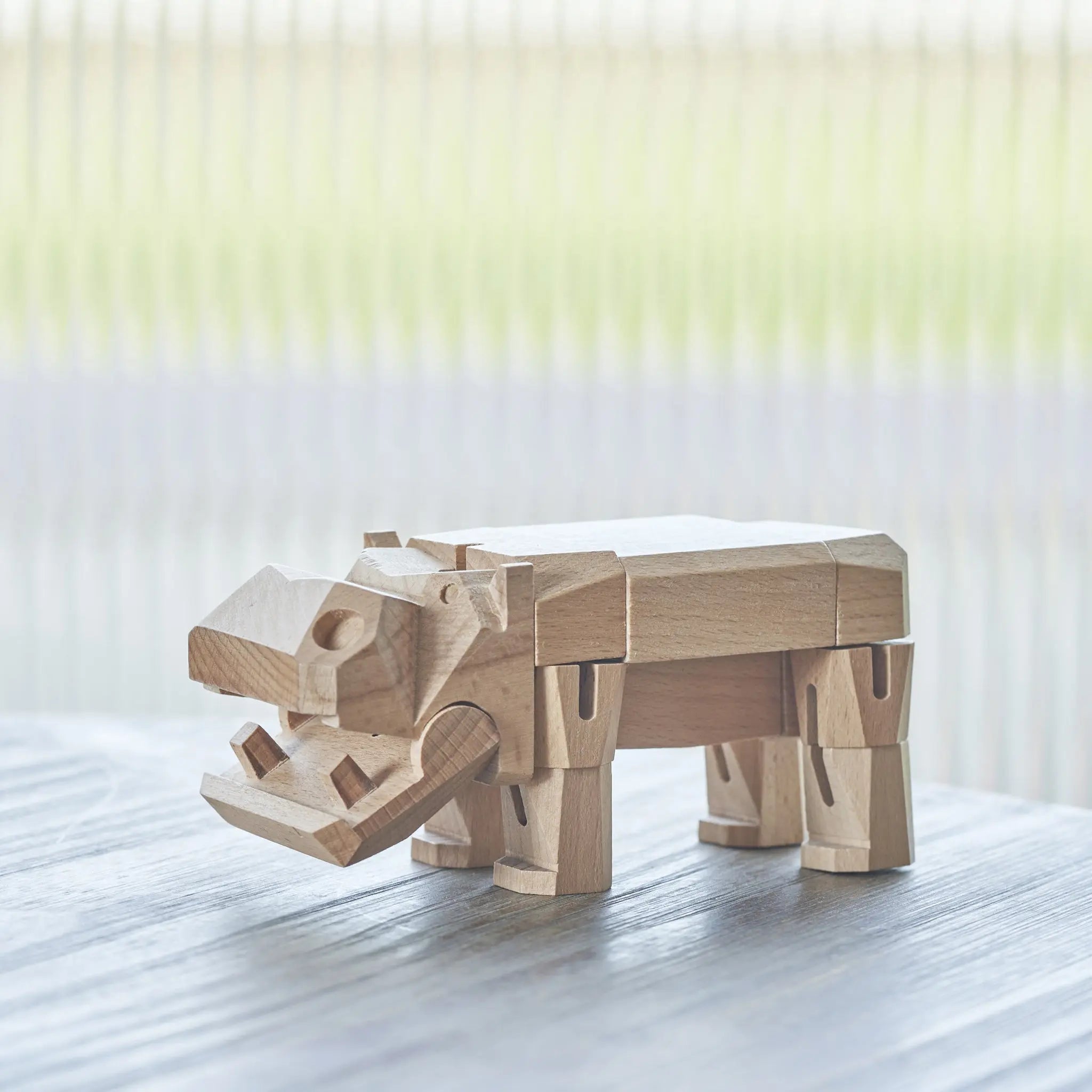 Morphits Hippo Wooden Puzzle Toy - Dive into Creative Fun - Yoshiaki Ito Design