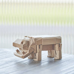 Load image into Gallery viewer, Morphits ® Hippo Wooden Toy Playset Puzzle Natural Window
