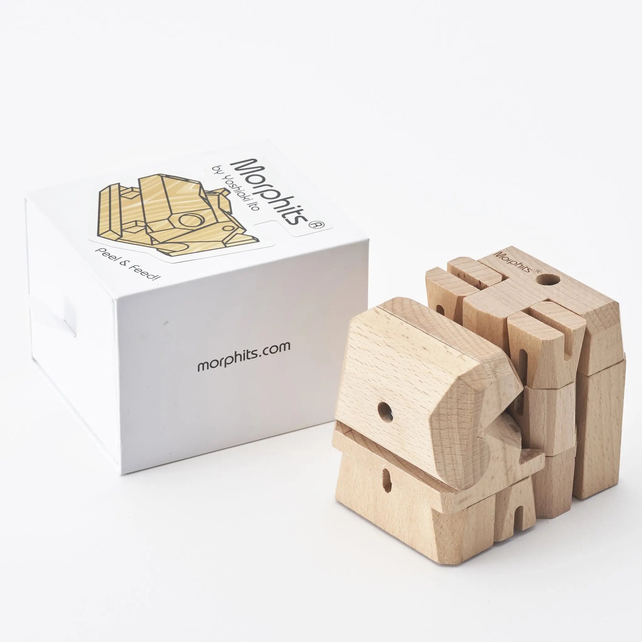 Morphits Hippo Wooden Puzzle Toy - Dive into Creative Fun - Yoshiaki Ito Design