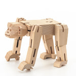 Load image into Gallery viewer, Morphits ® Monkey Wooden Toy Playset Puzzle natural four legs

