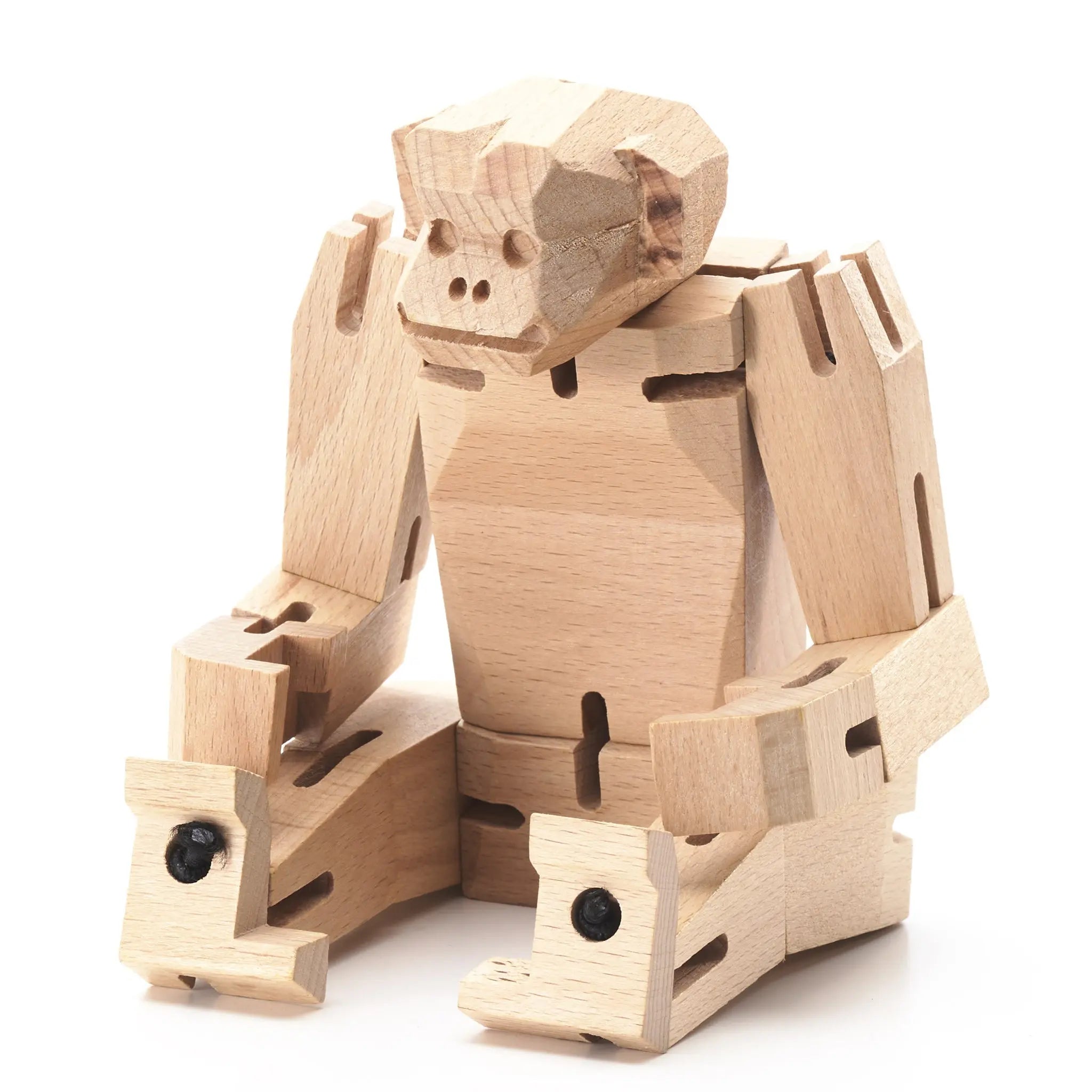 Morphits Monkey Wooden Puzzle Toy - Boundless Play for Young Minds - Yoshiaki Ito Design