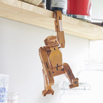 Load image into Gallery viewer, Morphits ® Monkey Wooden Toy Playset Puzzle Tan hanging on the shelf
