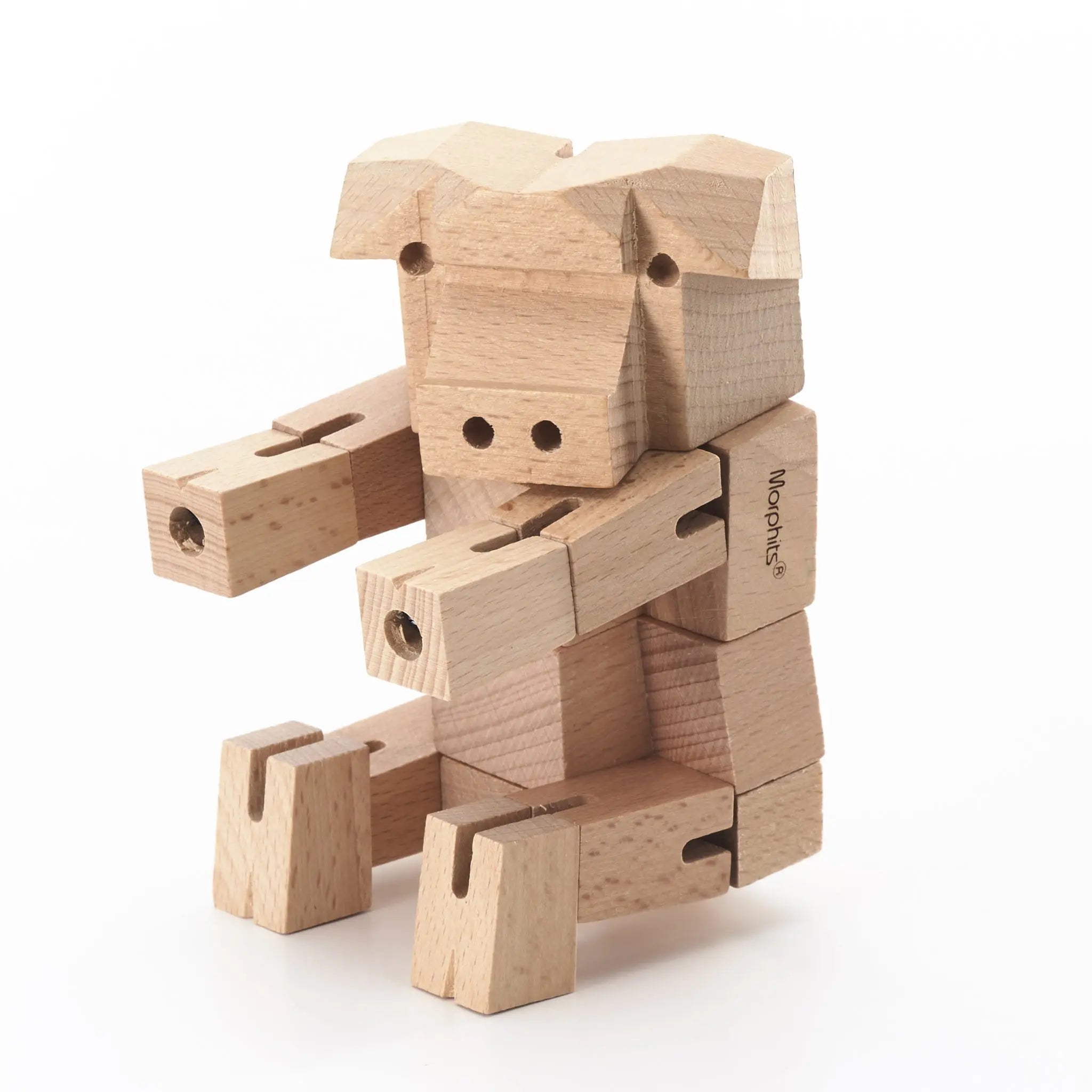 Morphits Pig Wooden Puzzle Toy - Oink into Fun - Yoshiaki Ito Design