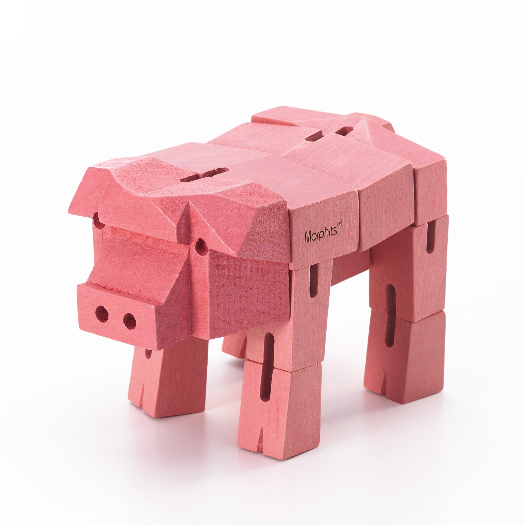 Morphits ® Pig  Wooden Toy Playset Puzzle Pink