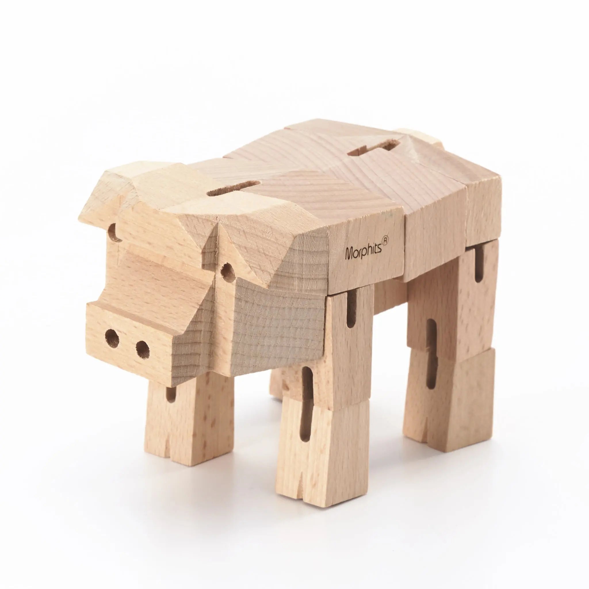 Morphits Pig Wooden Puzzle Toy - Oink into Fun - Yoshiaki Ito Design