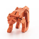 Load image into Gallery viewer, Morphits ® Tiger Wooden Toy Playset Puzzle Orange Front
