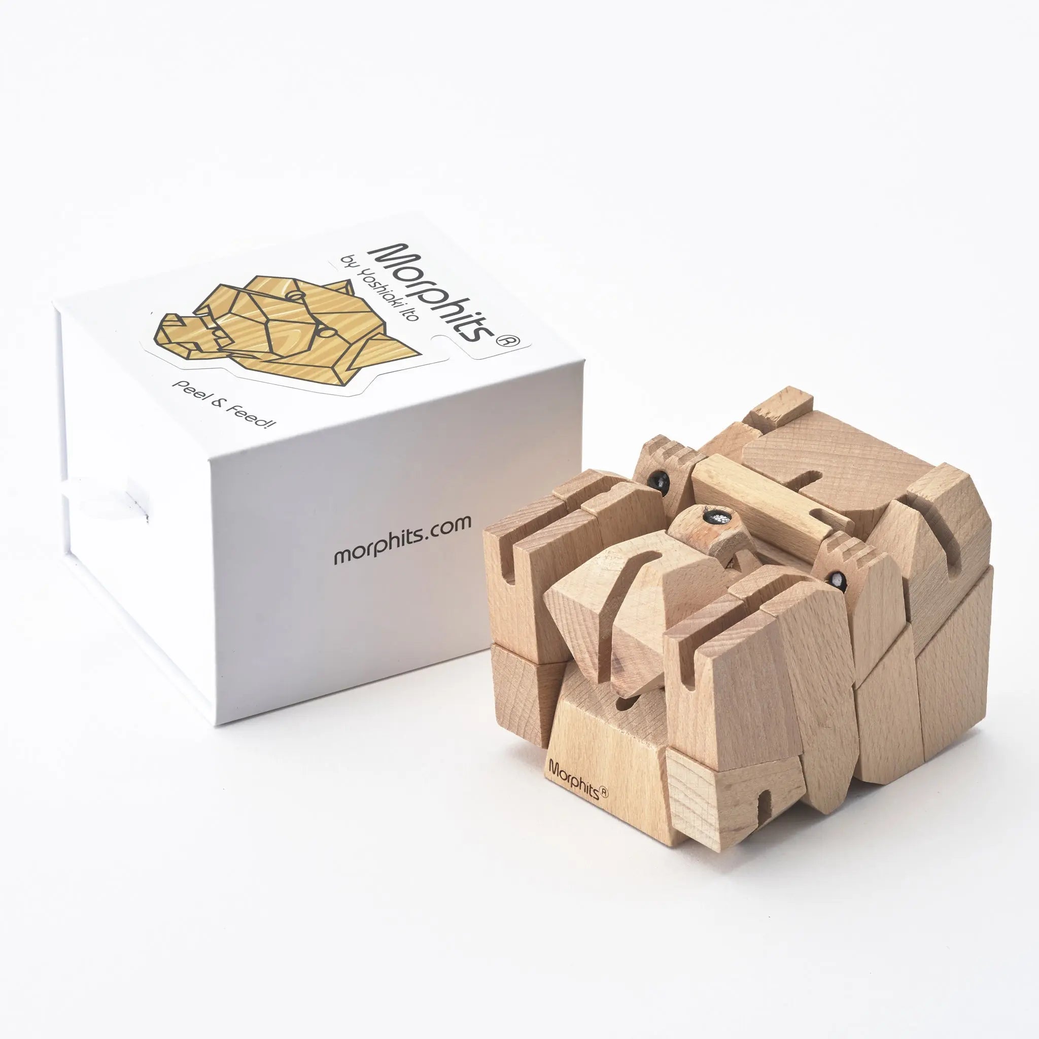 Morphits Tiger Wooden Puzzle Toy - Roar into Adventure - Yoshiaki Ito Design