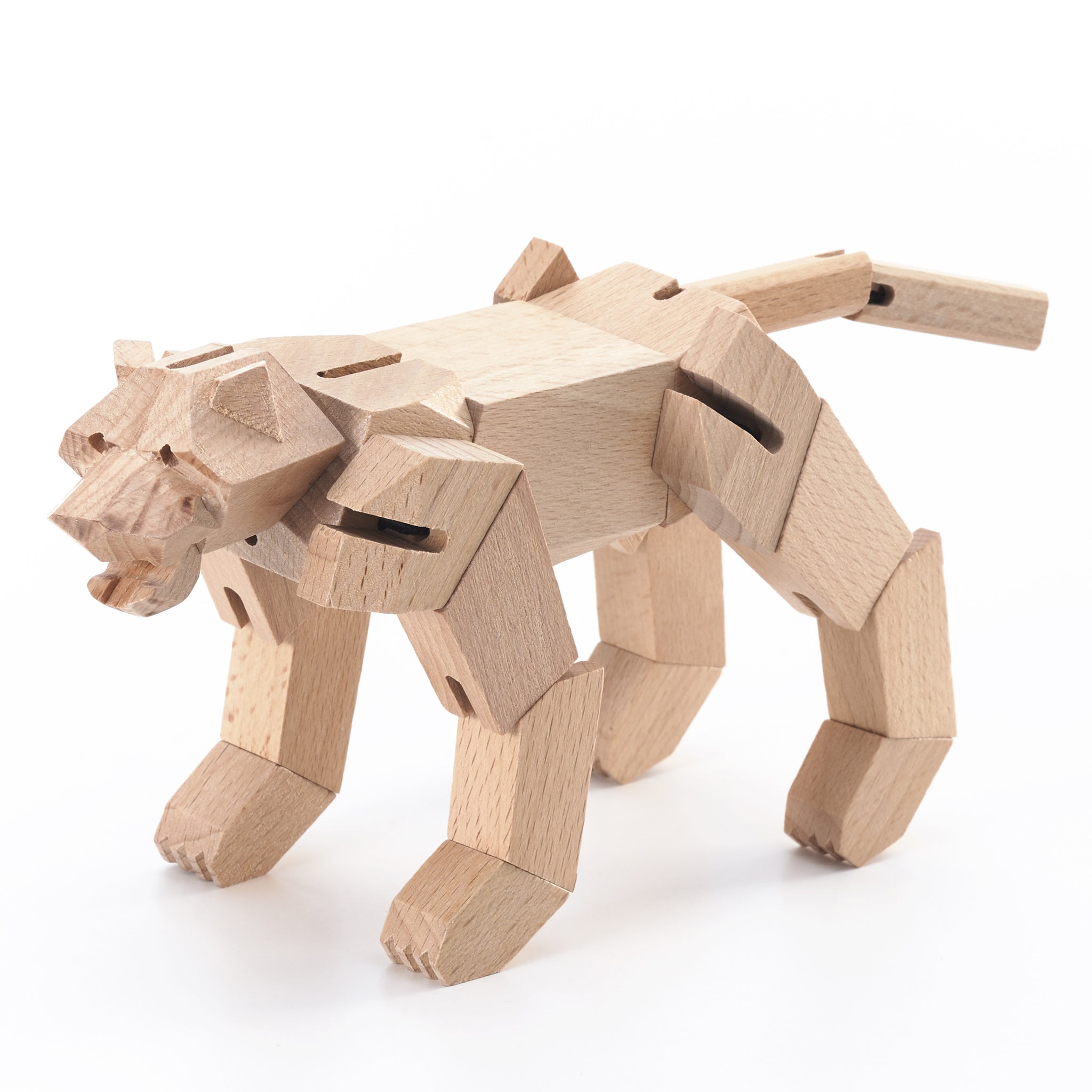 Morphits®トラ 折紙の様にたためる木製３Dパズル玩具