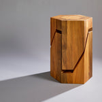 ギャラリービューアに画像をロードし、Yosegi Pair Stool - Jindai Cedar Edition -Furniture-Yoshiaki Ito Design japanese furniture style half nest 
