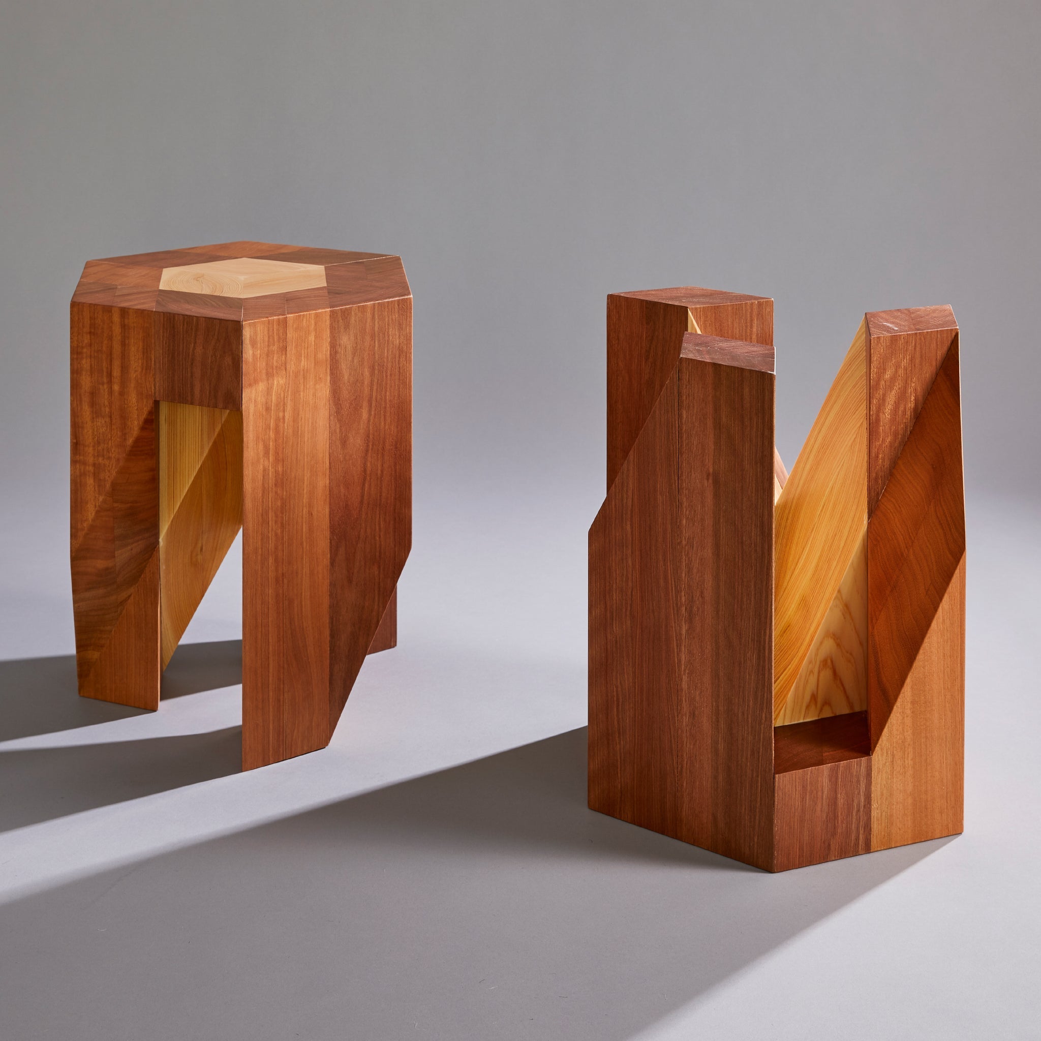 Yosegi Wood Stool: Japanese Elegance meets Modern Style Flip