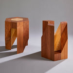 Load image into Gallery viewer, Yosegi Wood Stool: Japanese Elegance meets Modern Style Flip

